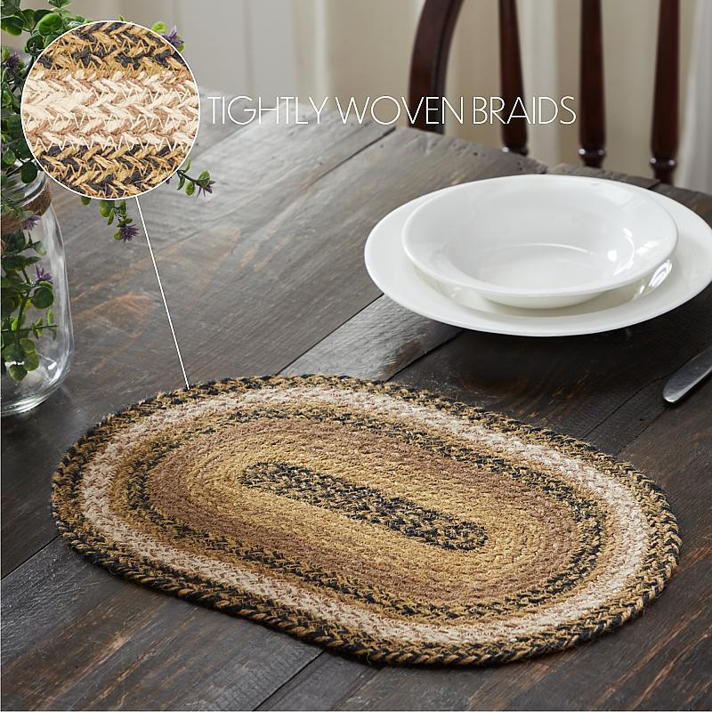 Ginger Spice Jute Chair Pad 15 inch Diameter