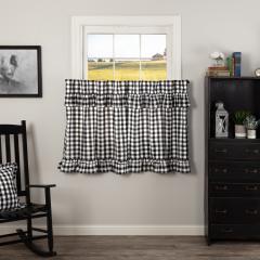 Annie Buffalo Black Check Ruffled Tier Set of 2 L36xW36