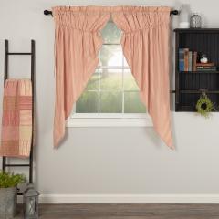 Sawyer Mill Red Ticking Stripe Prairie Short Panel Set of 2 63x36x18