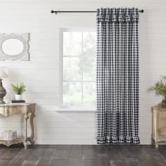 Annie Buffalo Black Check Ruffled Panel 96x50