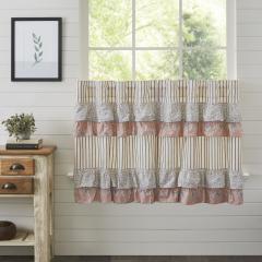 Kaila Ticking Blue Ruffled Tier Set of 2 L36xW36