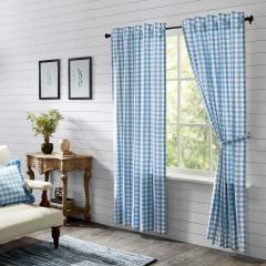 Annie Buffalo Blue Check Panel Set of 2 84x40