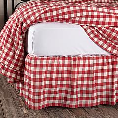 Annie Buffalo Red Check King Bed Skirt 78x80x16