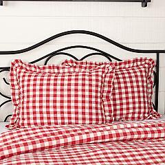 Annie Buffalo Red Check Ruffled Standard Sham 21x27