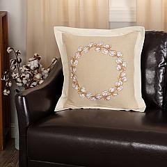 Ashmont Cotton Wreath Pillow 18x18