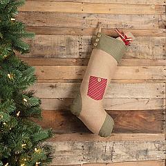 Dolly Star Red Pocket Stocking 12x20