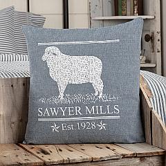 Sawyer Mill Blue Lamb Pillow 18x18