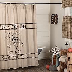 Sawyer Mill Charcoal Corn Feed Shower Curtain 72x72