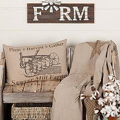 Sawyer Mill Charcoal Plow Pillow 14x22