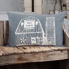 Sawyer Mill Blue Barn Pillow 14x22
