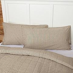 Sawyer Mill Charcoal Ticking Stripe King Sham 21x37