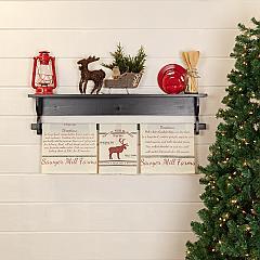 Sawyer Mill Holiday Reindeer And Recipes Unbleached Natural Muslin Tea Towel Set of 3 19x28