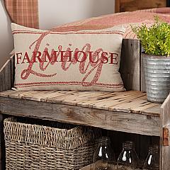 Sawyer Mill Red Farmhouse Living Pillow 14x22