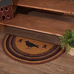 Heritage Farms Crow Jute Rug Half Circle w/ Pad 16.5x33