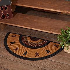 Heritage Farms Star Jute Rug Half Circle w/ Pad 16.5x33