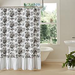 Annie Portabella Floral Ruffled Shower Curtain 72x72