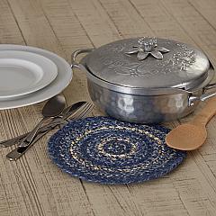 Great Falls Blue Jute Trivet 8