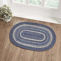 Great Falls Blue Jute Rug Oval w/ Pad 20x30