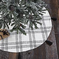Black Plaid Tree Skirt 48