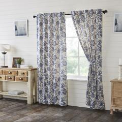 Dorset Navy Floral Panel Set of 2 84x40