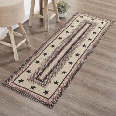 Colonial Star Jute Rug/Runner Rect w/ Pad 24x78