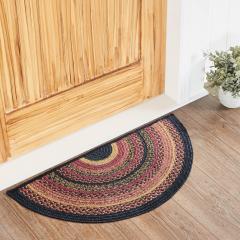 Heritage Farms Jute Rug Half Circle w/ Pad 16.5x33