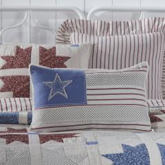 Celebration Patchwork Flag Pillow 14x22