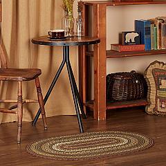 Tea Cabin Jute Rug Oval w/ Pad 24x36