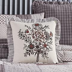 Florette Floral Bouquet Ruffled Pillow 18x18