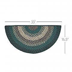Pine Grove Jute Rug Half Circle w/ Pad 16.5x33