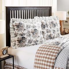 Annie Portabella Floral Ruffled Standard Sham 21x27