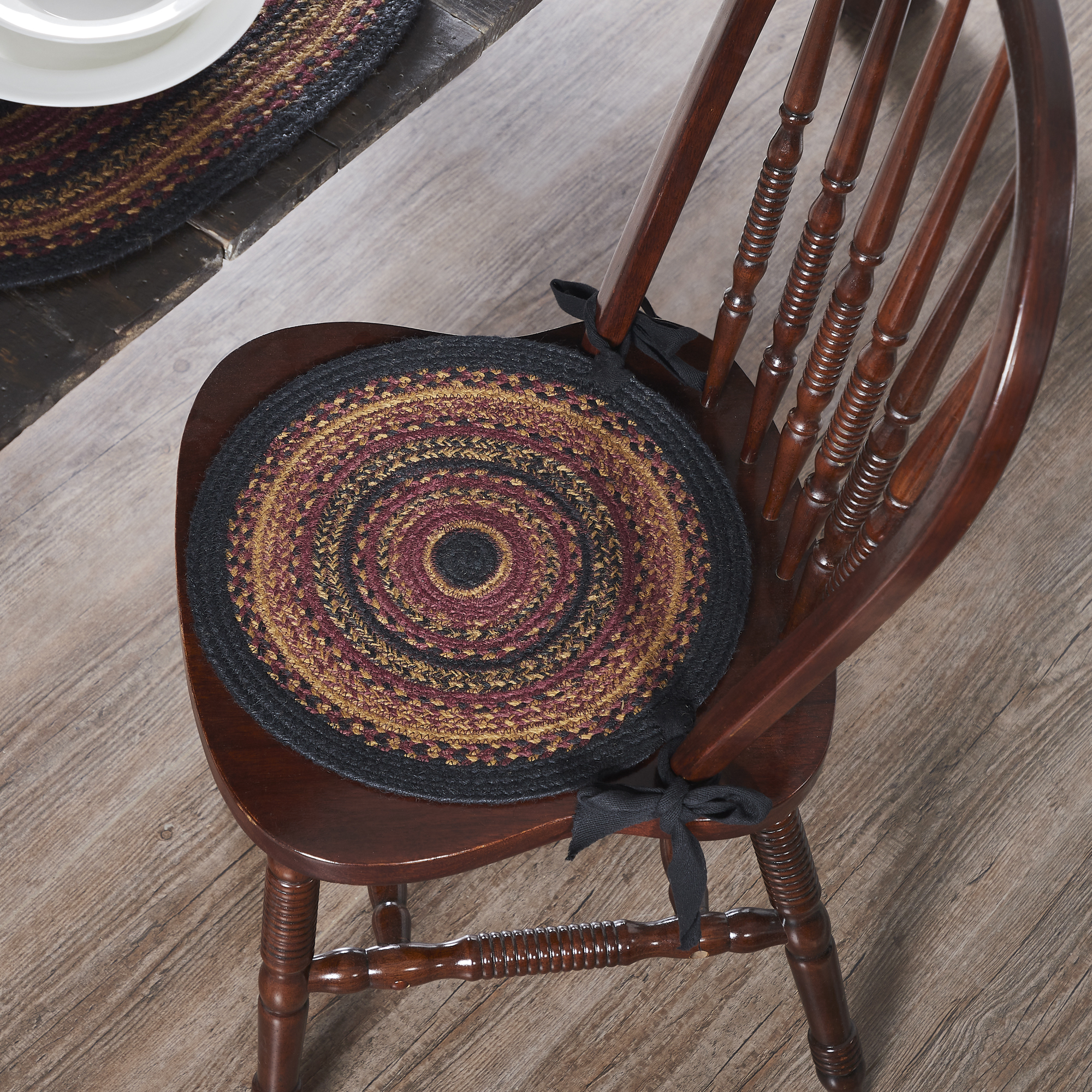 Ginger Spice Jute Chair Pad 15 inch Diameter