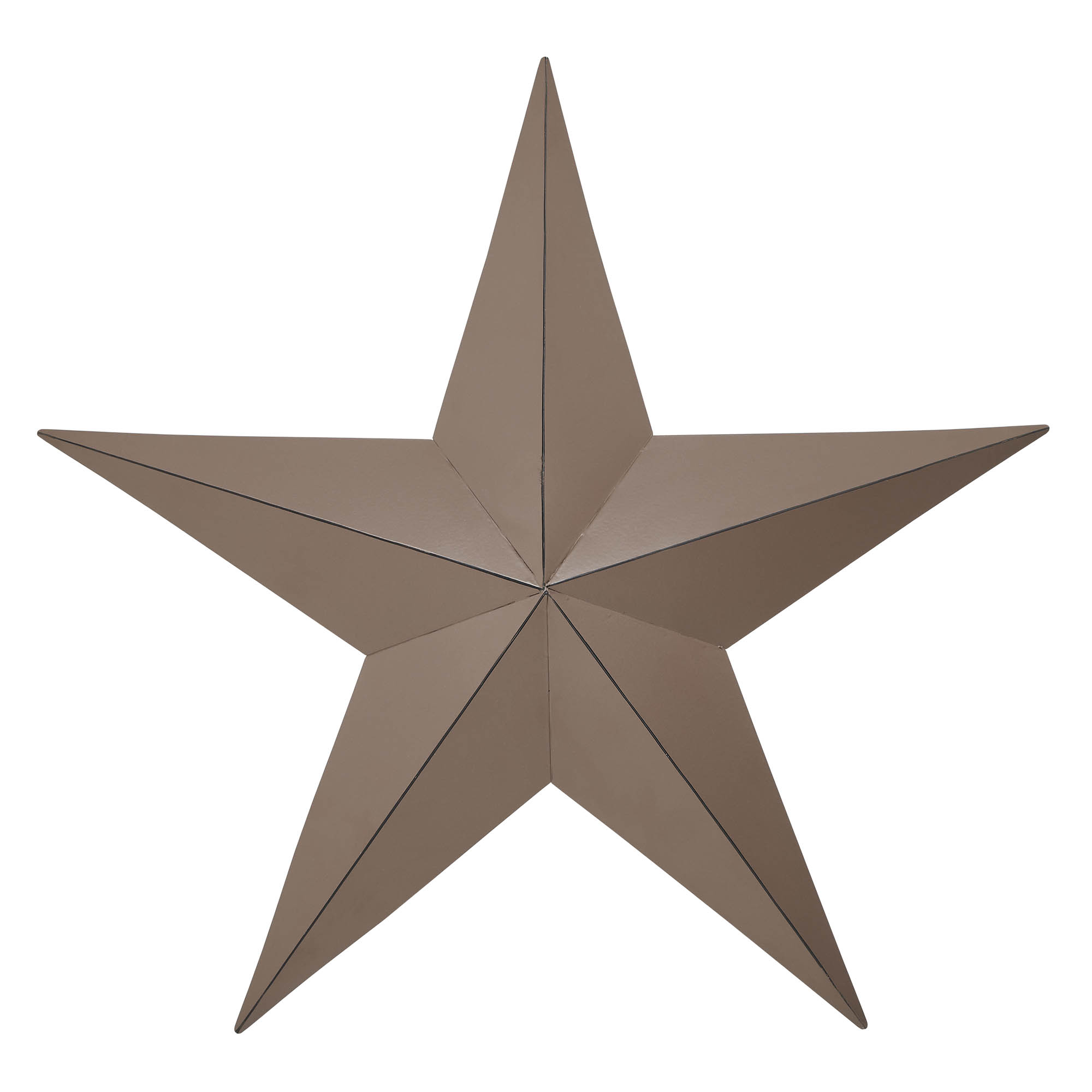 Metal Star Distressed Rust Brown 18x18 VHC Brands