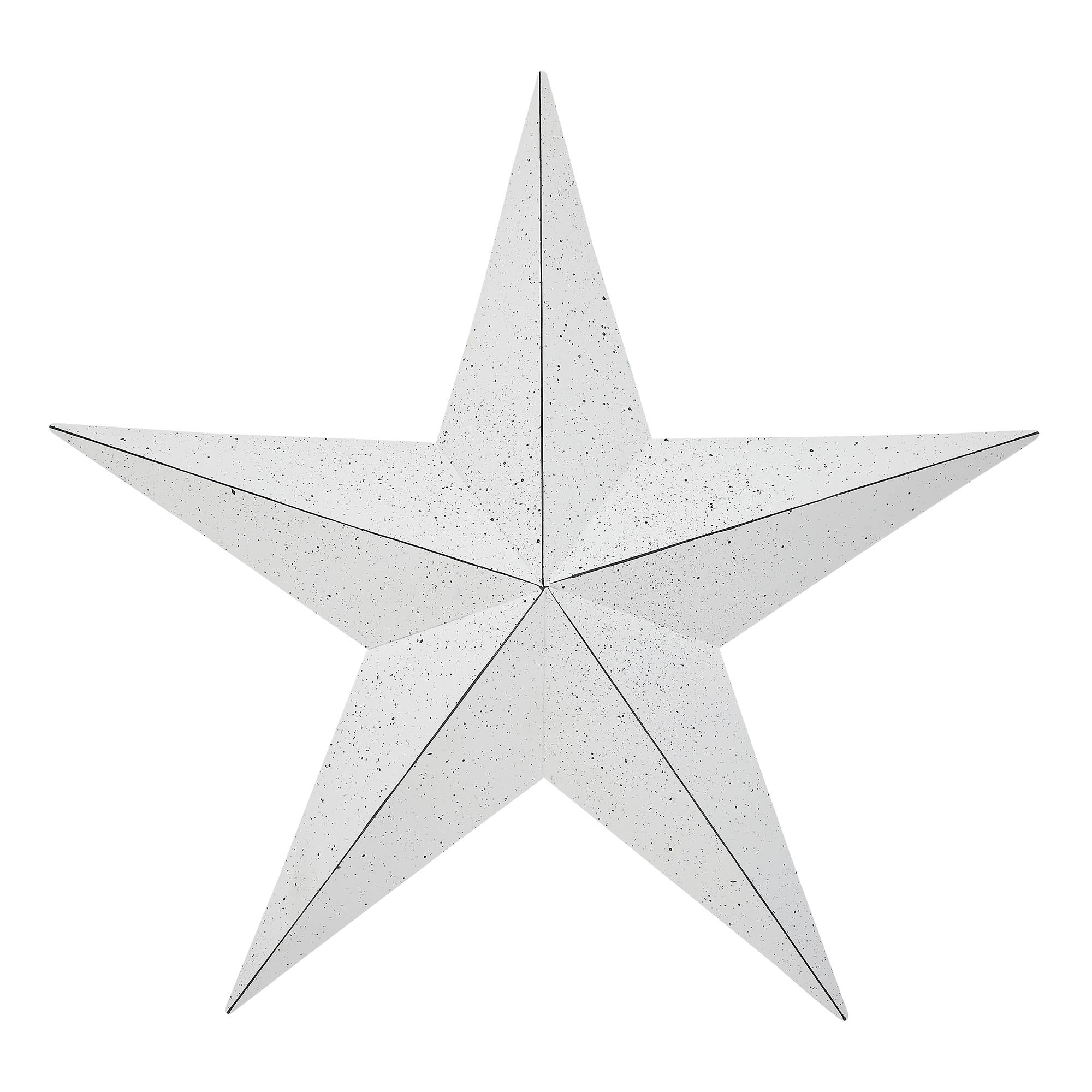 Metal Star Speckled Distressed White 18x18 VHC Brands