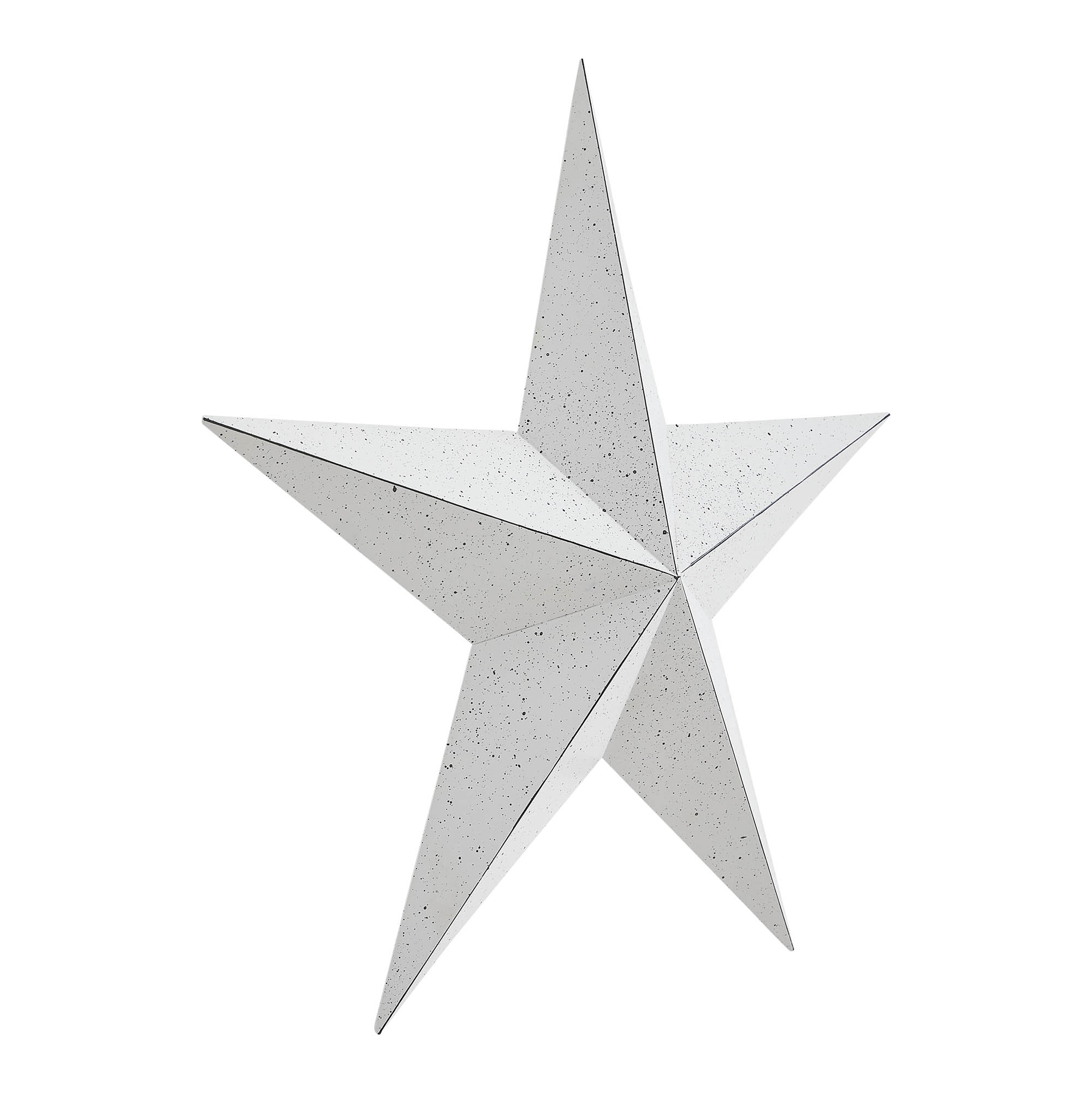 Metal Star Speckled Distressed White 18x18 VHC Brands