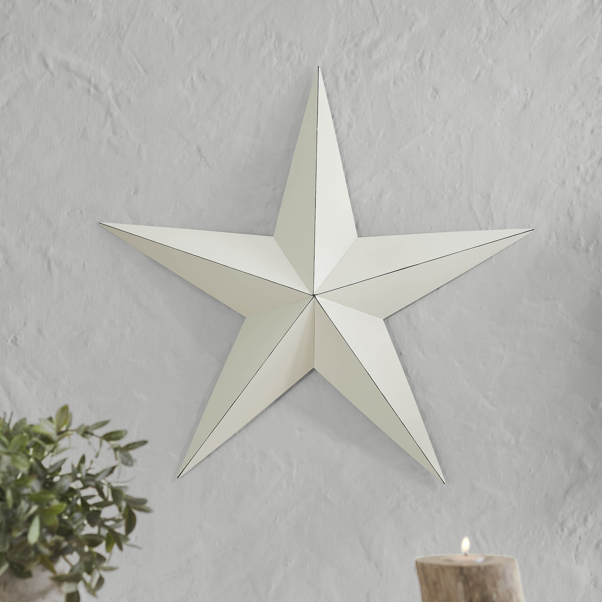 Metal Star Distressed Creme 24x24 VHC Brands