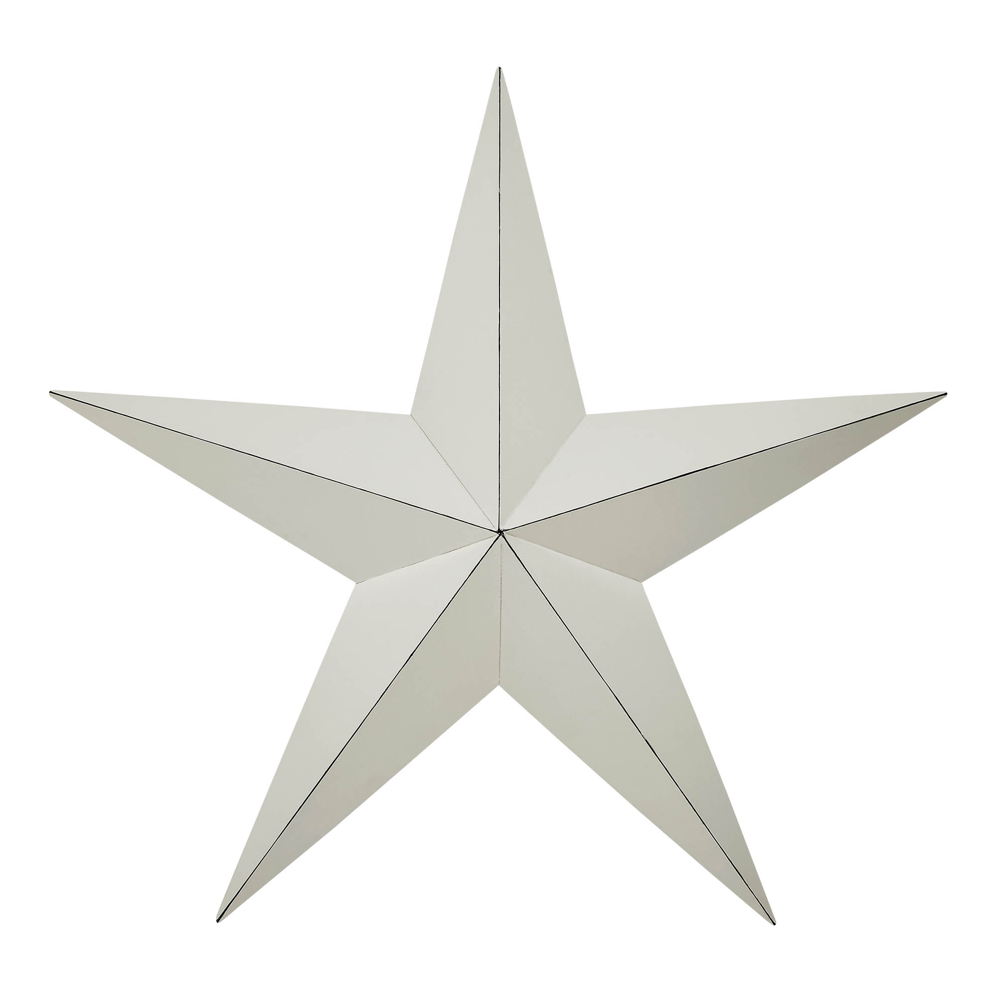 Metal Star Distressed Creme 24x24 VHC Brands